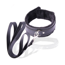 Furry Leather Female Male Couple Game Sexy Toys BDSM Restraint Sex Neck Bondage Collar for Women